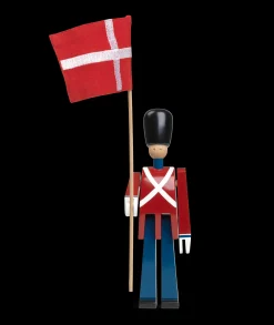 Kay Bojesen Fanebærer liten rød/blå/hvit