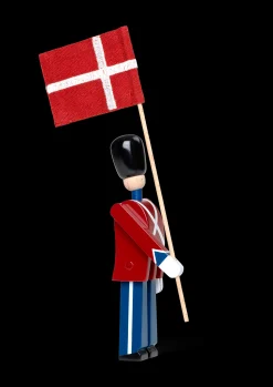 Kay Bojesen Fanebærer mini rød/blå/hvit