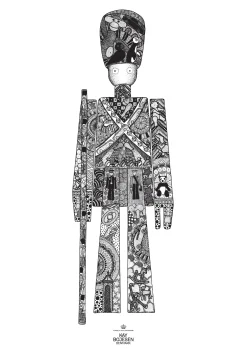 Kay Bojesen Garde Plakat 50x70 cm sort/hvit