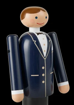 Kay Bojesen Groom Groom H18 cm blå/sort/hvid - Kjøb her