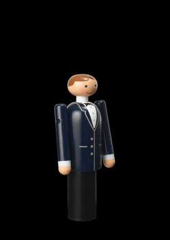 Kay Bojesen Groom H12 cm blå/sort/hvid - Kjøp med oss