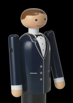 Kay Bojesen Groom H12 cm blå/sort/hvid - Kjøp med oss