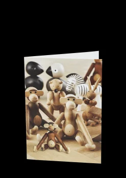 Kay Bojesen Postcard Mini monkey, front A6 mixed wood