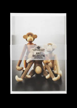 Kay Bojesen Postcard Monkeys, 3 different A6 mixed wood