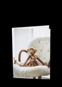 Kay Bojesen Postcard Monkeys, 4 sizes A6 teak/limba 1 stk.