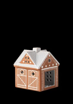 Kähler Gingerbread Lyshus Julestall H11.5 brun - Kjøp nå