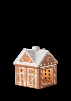 Kähler Gingerbread Lyshus Julestall H11.5 brun - Kjøp nå