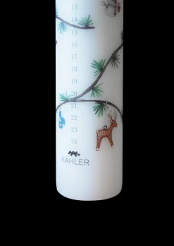 Kähler Hammershøi Christmas Kalenderlys 2024 Ø5 cm hvit
