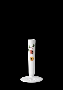 Kähler Hammershøi Christmas Lysestake H16 hvit m. deko