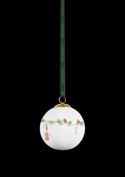 Kähler Hammershøi Christmas Kule 2024 Ø6 cm hvit m. deko