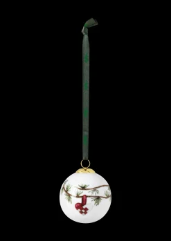 Kähler Hammershøi Christmas Kule 2018 Ø6 cm hvit m. deko