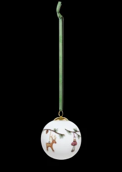 Kähler Hammershøi Christmas Kule 2023 Ø6 cm hvit m. deko