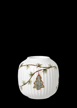 Kähler Hammershøi Christmas Telyslykt Ø9.5 cm hvit m. deko