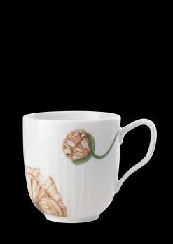 Kähler Hammershøi Poppy Krus 33 cl hvit m. deko