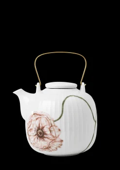 Kähler Hammershøi Poppy Tekanne 1,2 l hvit m. deko