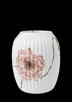 Kähler Hammershøi Poppy Vase H21 hvit m. deko