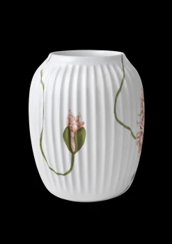 Kähler Hammershøi Poppy Vase H21 hvit m. deko