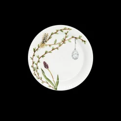 Kähler Hammershøi Spring Tallerken Ø22 cm hvit m. deko