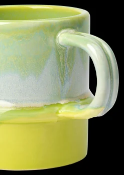 Kähler Poppery Kopp med hank 35 cl apple green/mint