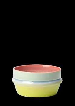 Kähler Poppery Skål Ø12 cm pink/mint/apple green