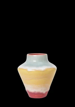 Kähler Poppery Vase H12 cm pink/mint/gul - Kjøp nå