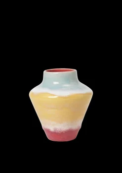 Kähler Poppery Vase H12 cm pink/mint/gul - Kjøp nå