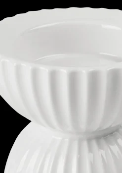 Lyngby Porcelæn Lyngby Tura Lysestake til kubbelys hvit