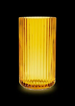 Lyngby Porcelæn Lyngby Vase H20.5 amber munnblåst glass