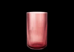Lyngby Porcelæn Lyngby Vase H25 burgundy munnblåst glass