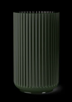 Lyngby Porcelæn Lyngby Vase H31 cm mørk grønn porselen
