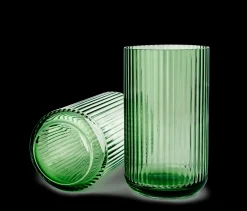 Lyngby Porcelæn Lyngby Vase H25 green munnblåst glass