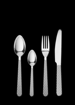 Lyngby Porcelæn Rhombe Bestikksett stål 16 stk.