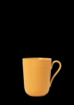 Lyngby Porcelæn Rhombe Color Kopp med hank 33 cl gul