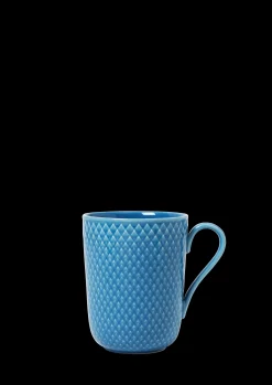 Lyngby Porcelæn Rhombe Color Kopp med hank 33 cl blå