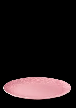 Lyngby Porcelæn Rhombe Color Oval serveringsfat rosa