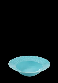 Lyngby Porcelæn Rhombe Color Dyp tallerken Ø24.5 cm turkis