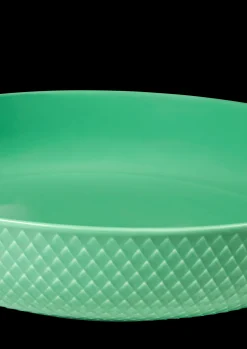 Lyngby Porcelæn Rhombe Color Serveringsskål Ø28 cm grønn