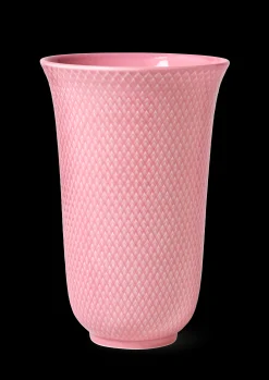 Lyngby Porcelæn Rhombe Color Vase H20 rosa porselen