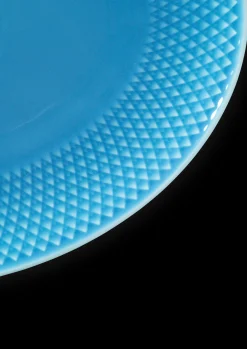 Lyngby Porcelæn Rhombe Color Oval serveringsfat blå