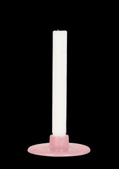 Lyngby Porcelæn Rhombe Color Lysestake H3 rosa