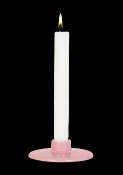 Lyngby Porcelæn Rhombe Color Lysestake H3 rosa