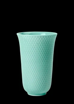 Lyngby Porcelæn Rhombe Color Vase H15 cm aqua porselen