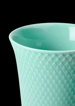 Lyngby Porcelæn Rhombe Color Vase H15 cm aqua porselen