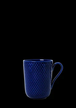 Lyngby Porcelæn Rhombe Color Kopp med hank 33 cl mørk blå
