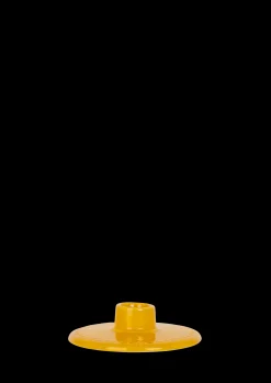 Lyngby Porcelæn Rhombe Color Lysestake H3 gul