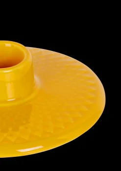 Lyngby Porcelæn Rhombe Color Lysestake H3 gul