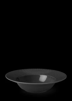 Lyngby Porcelæn Rhombe Earth Dyp tallerken Ø24.5 cm slate