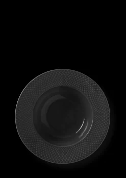 Lyngby Porcelæn Rhombe Earth Dyp tallerken Ø24.5 cm slate