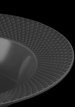 Lyngby Porcelæn Rhombe Earth Dyp tallerken Ø24.5 cm slate