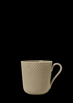 Lyngby Porcelæn Rhombe Earth Kopp med hank 39 cl clay